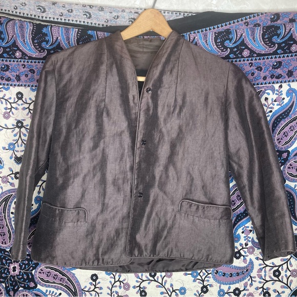Carolina Herrera cropped linen blazer - Picture 1 of 5